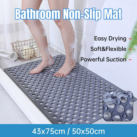 Extra Large Non-Slip Bathroom Mat - Anti-Drop Shower Floor Mat Bath Rug Soft Touch