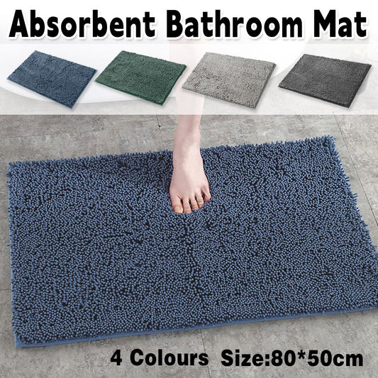 Anti-Slip Bathroom Mat Water-Absorbing Floor Mat Foot Mat Non-Slip Door Mat - Dark Grey